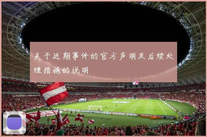 关于近期事件的官方声明及后续处理措施的说明